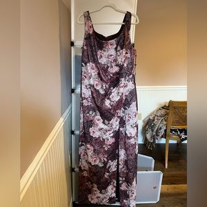 NWT Adrianna Papell Womens Metallic Pleated Formal Dress